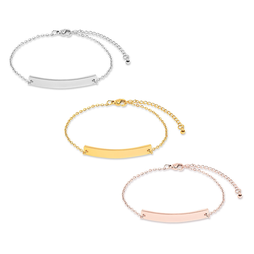 Armband naam hond en pootafdruk gegraveerd hanger bar