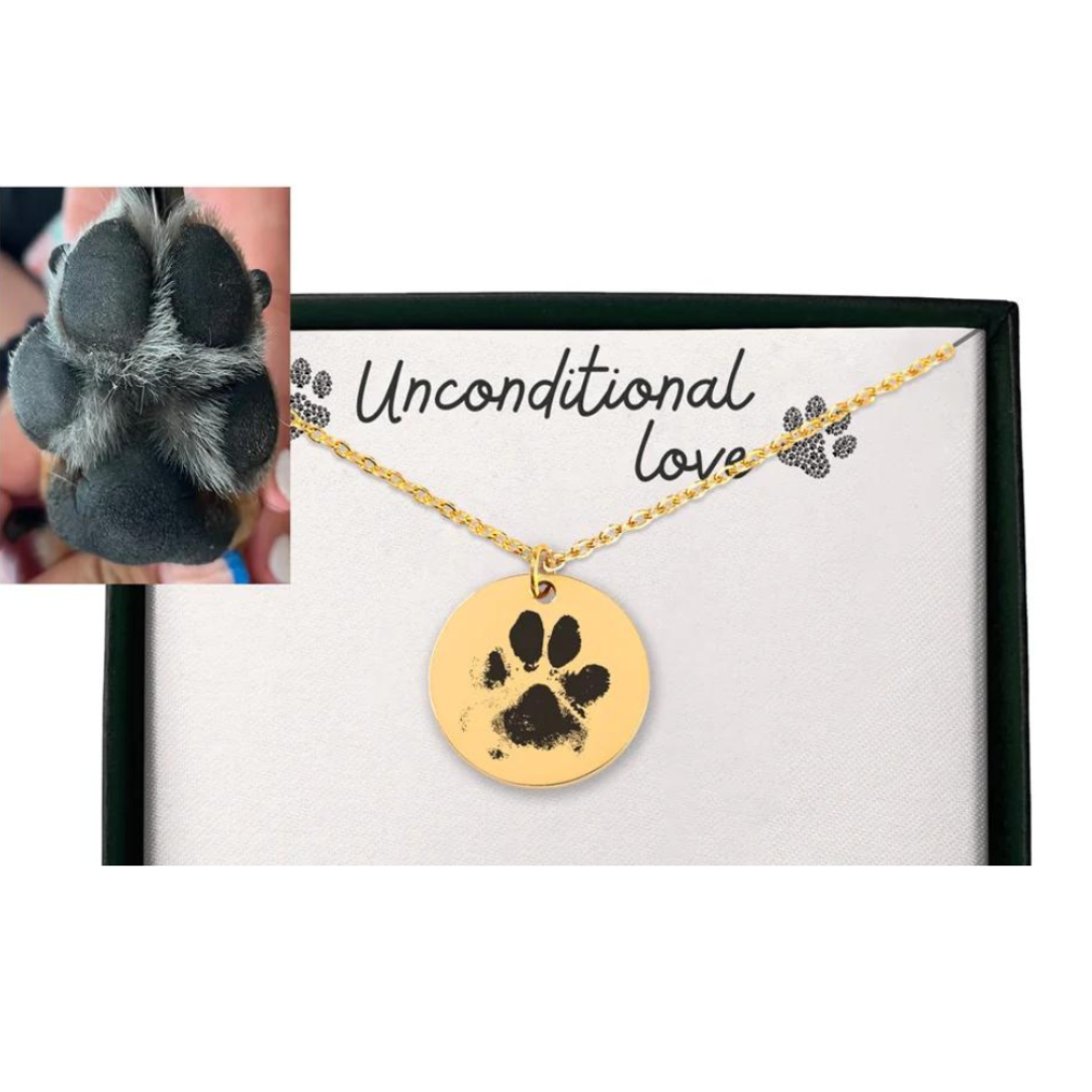 Ketting met pootafdruk van jouw hond gegraveerd