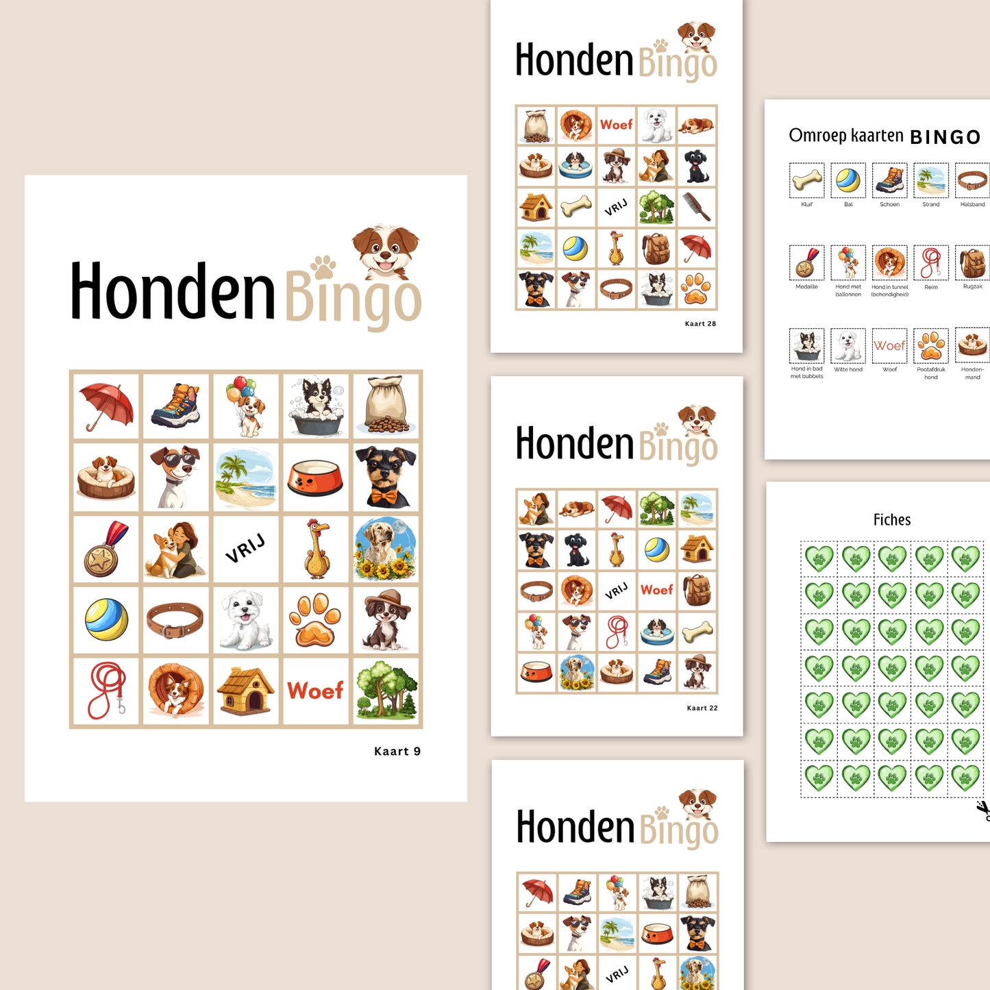 Honden spelletjes online bingo spel kleur beige