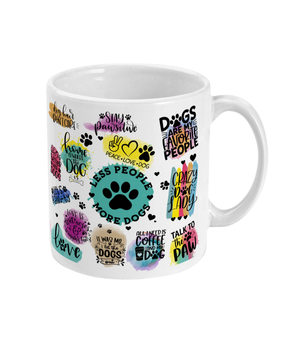 Honden mok met quote honden kleurrijke mok