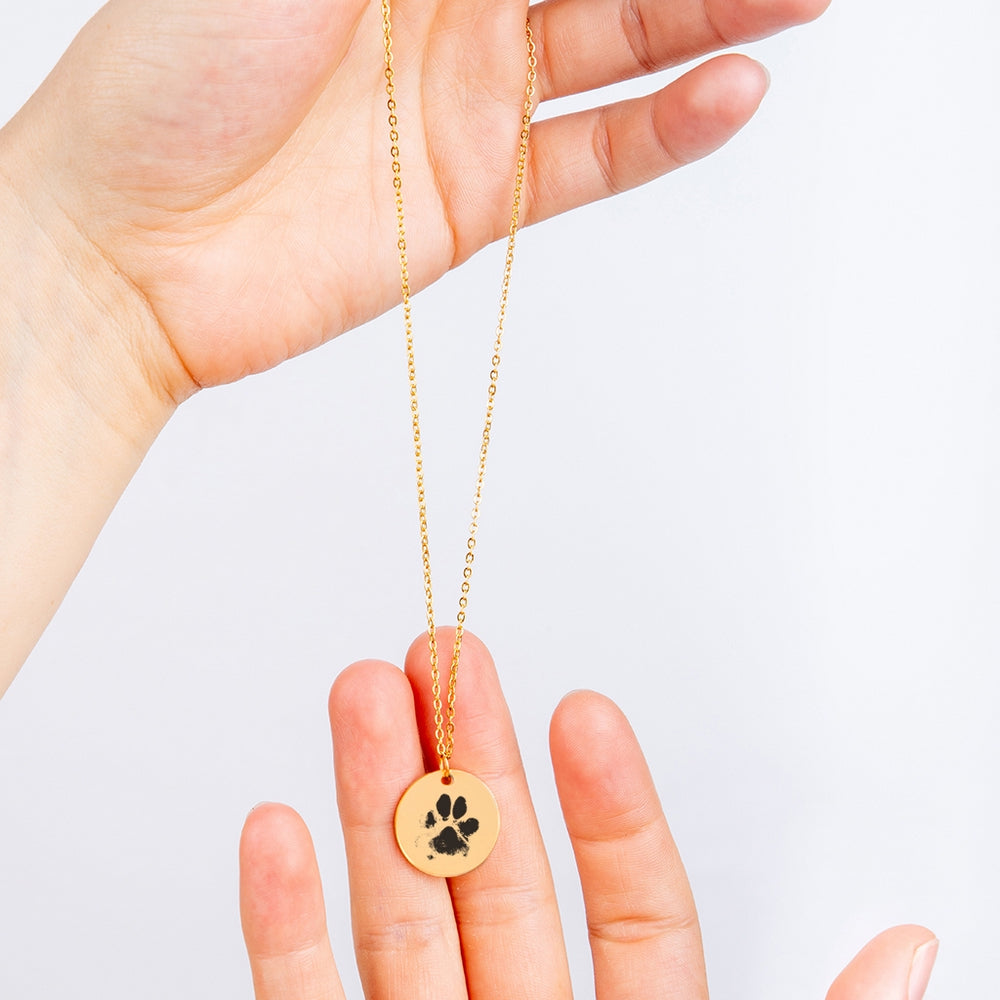 Ketting met pootafdruk van jouw hond gegraveerd