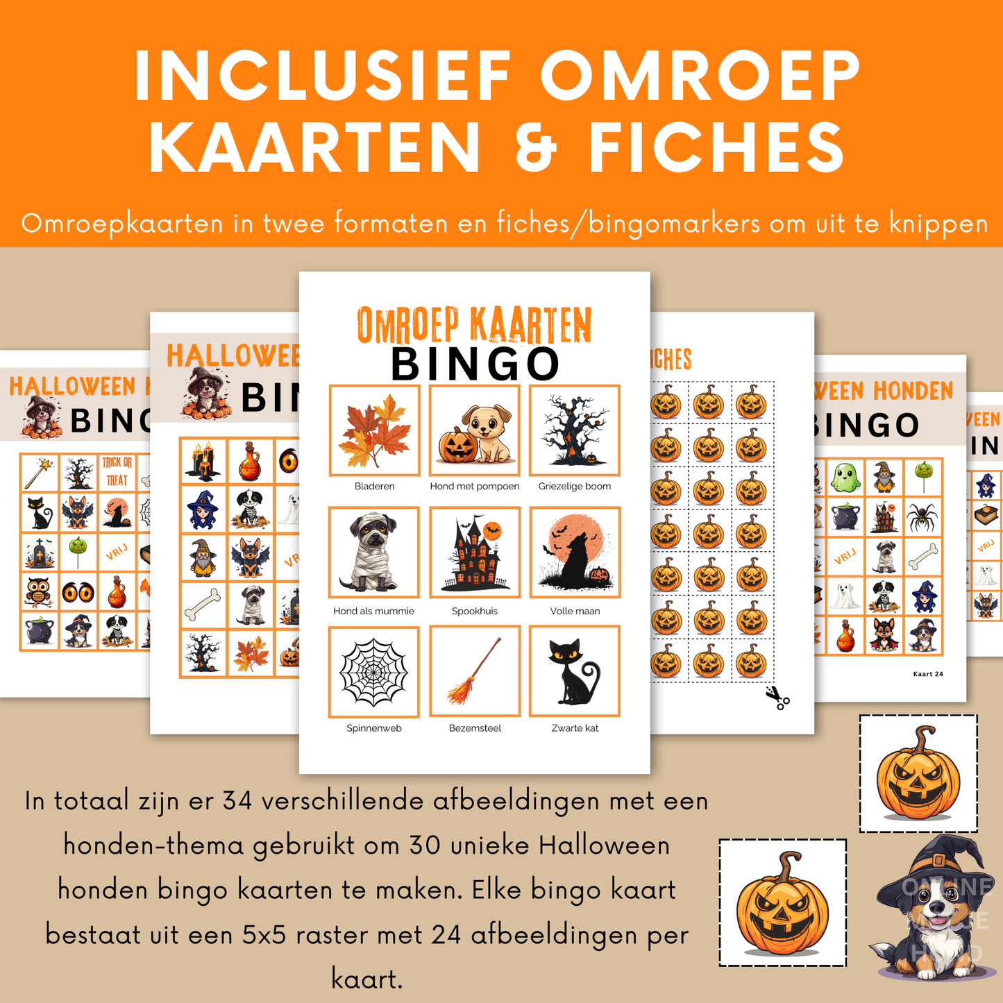 Hond Halloween spelletjes online bingo spel