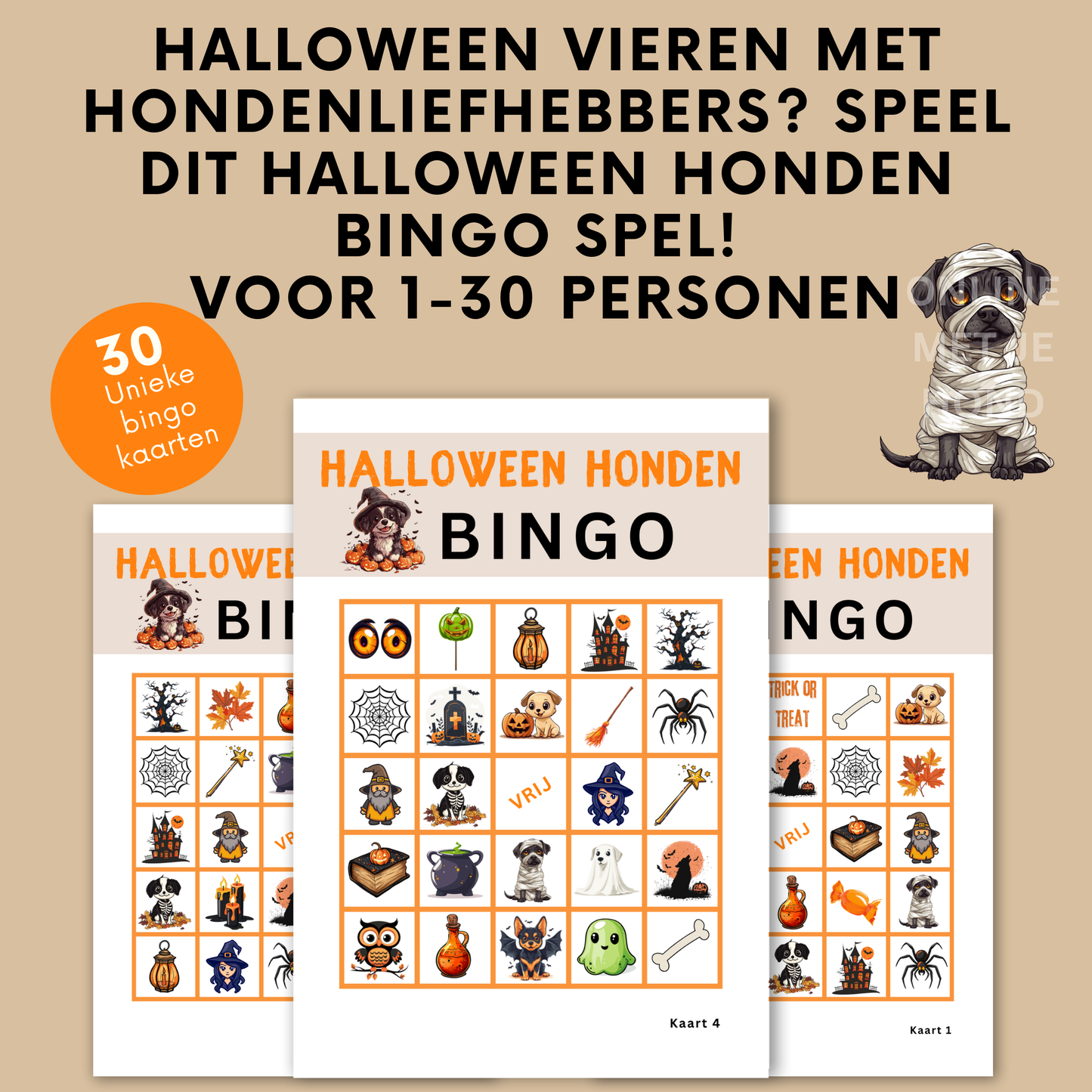 Hond Halloween spelletjes online bingo spel