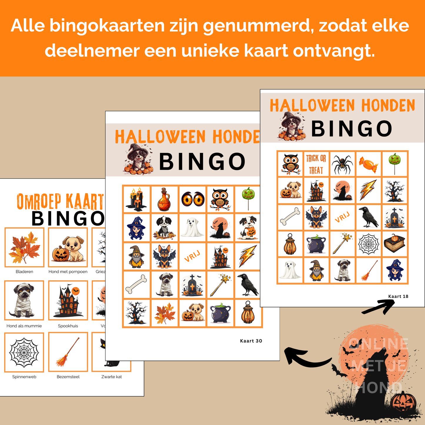 Hond Halloween spelletjes online bingo spel