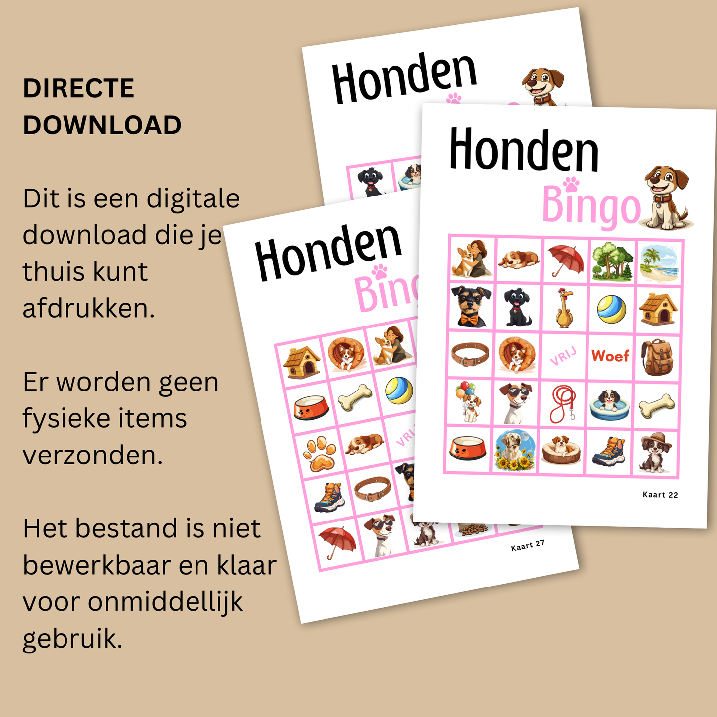 Honden spelletjes voor hondenliefhebber: honden online bingo roze