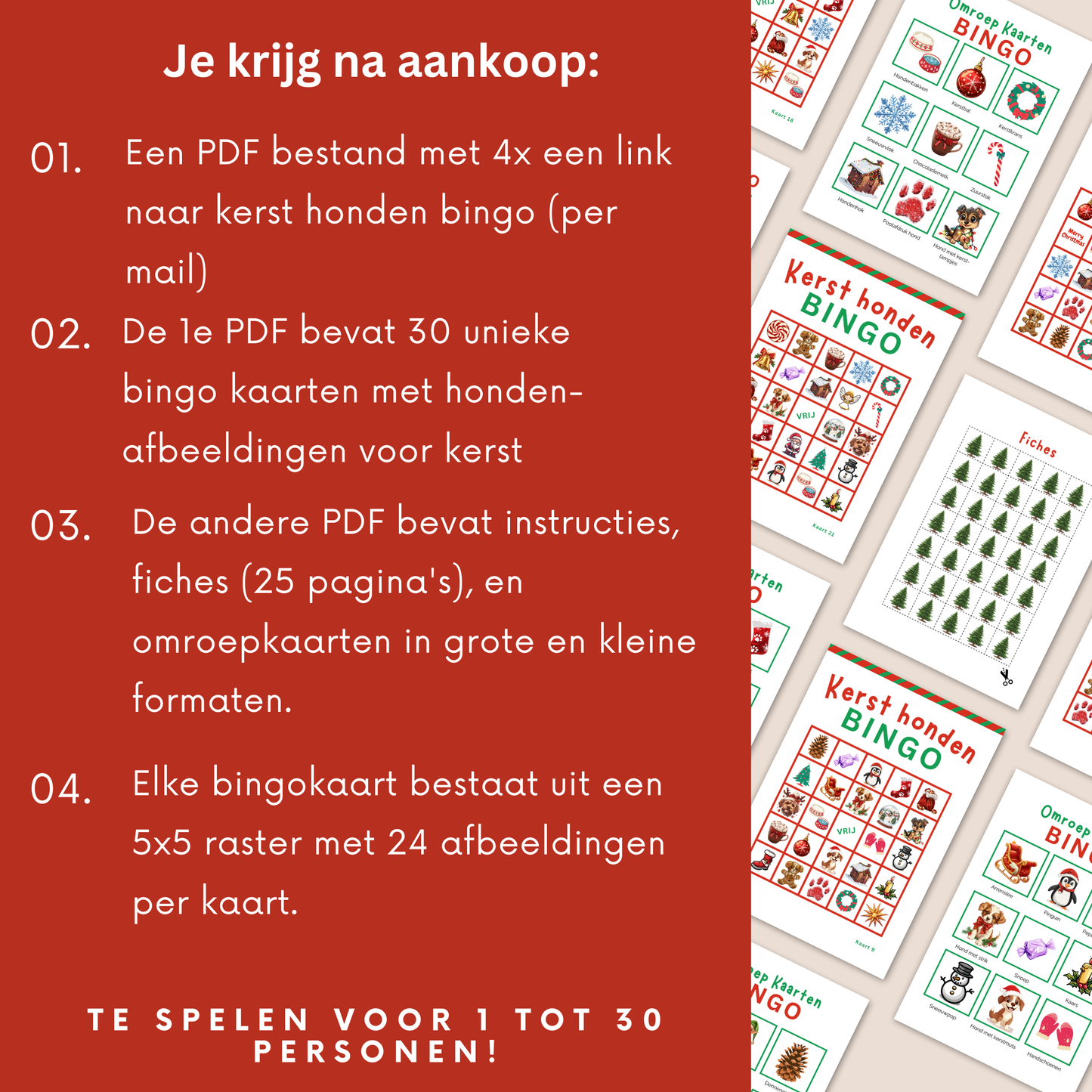 Honden Kerst online bingo spel