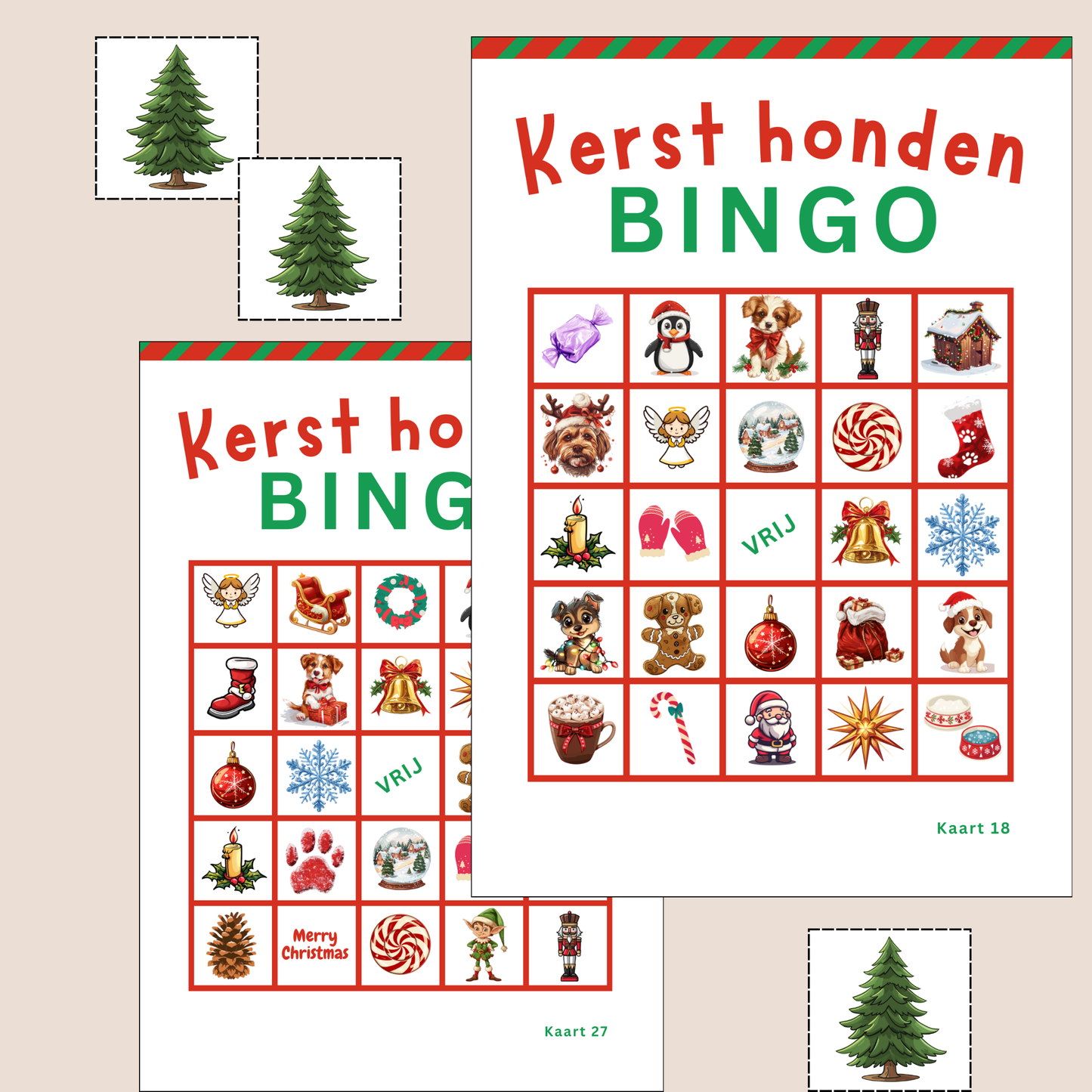 Honden Kerst online bingo spel