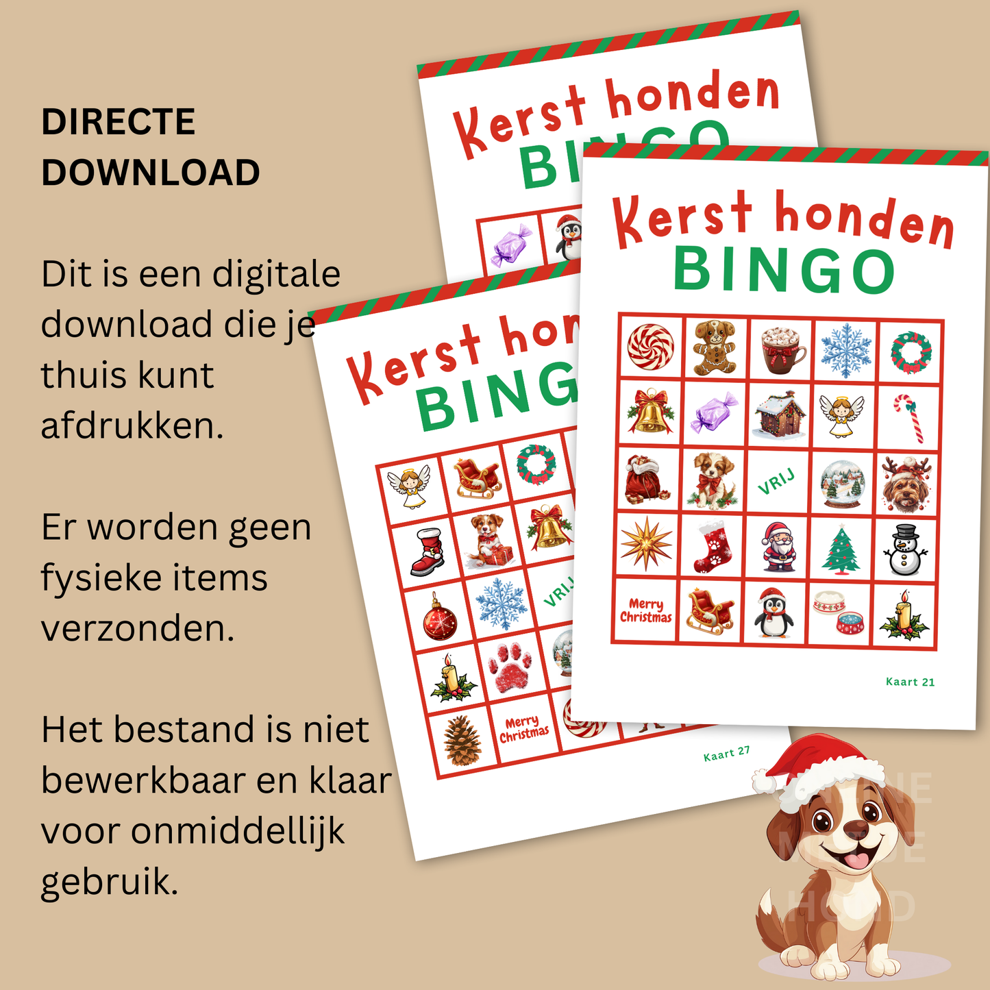 Honden Kerst online bingo spel
