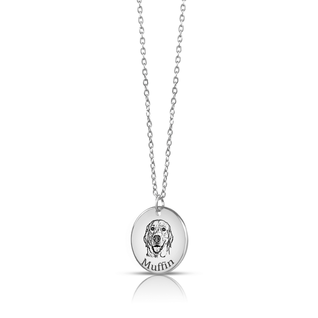 Ketting hond met foto van hond en naam gegraveerd (vanaf € 33,95)