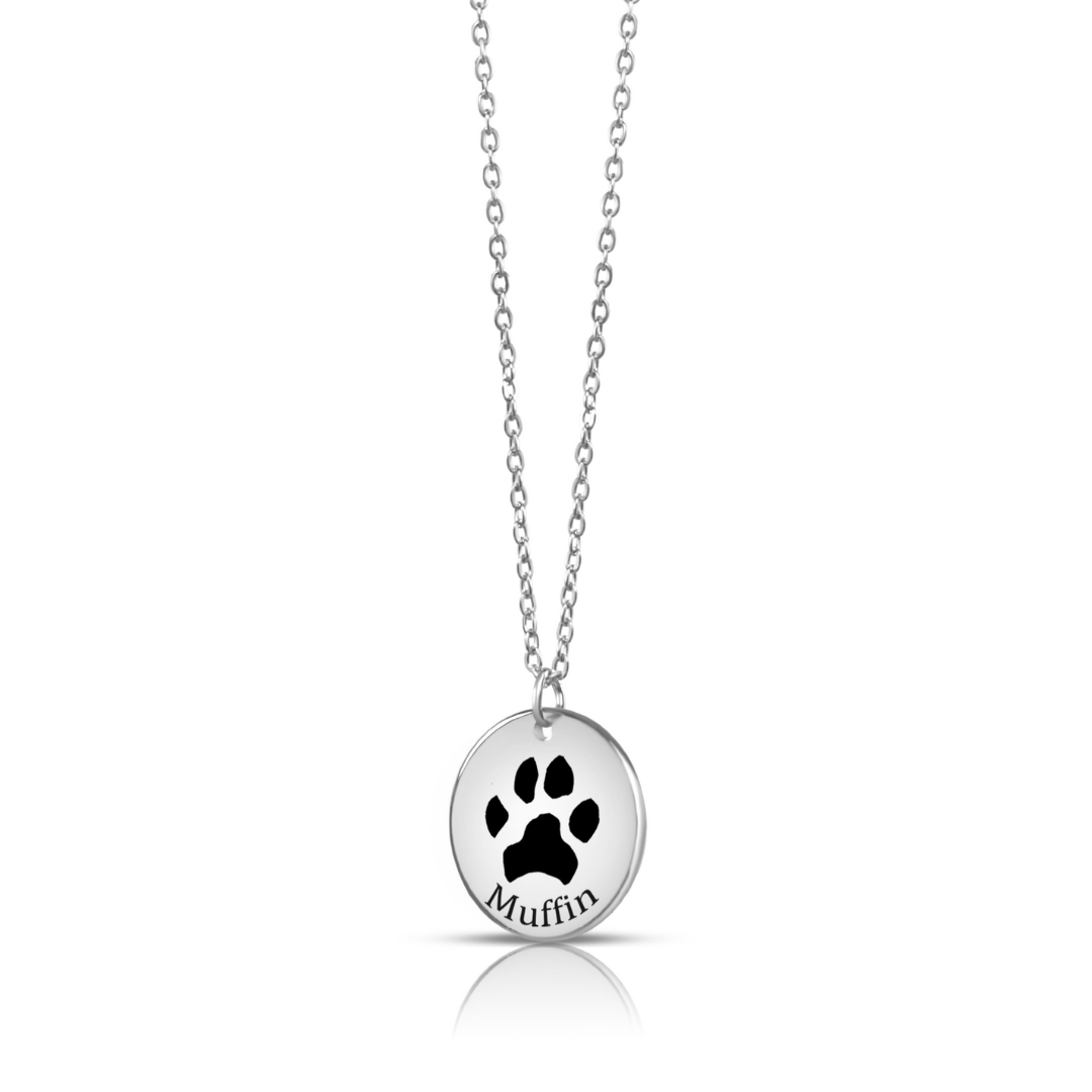 Ketting met pootafdruk van jouw hond gegraveerd