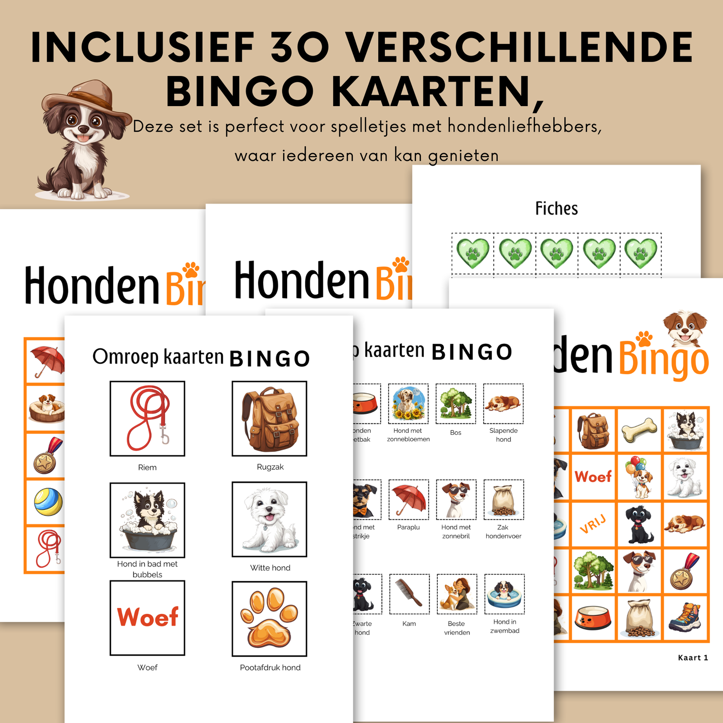 Honden spelletjes online bingo spelen in de kleur oranje