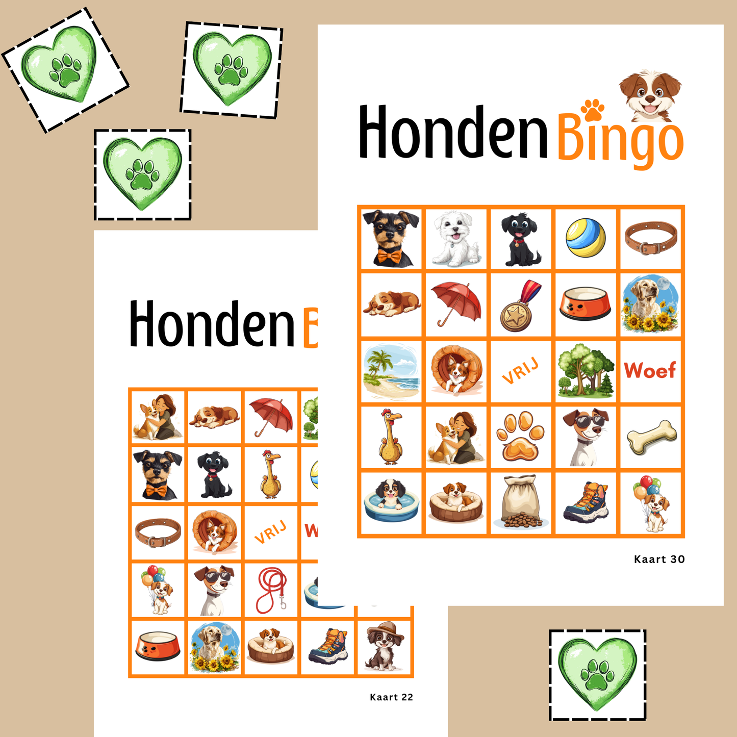 Honden spelletjes online bingo spelen in de kleur oranje