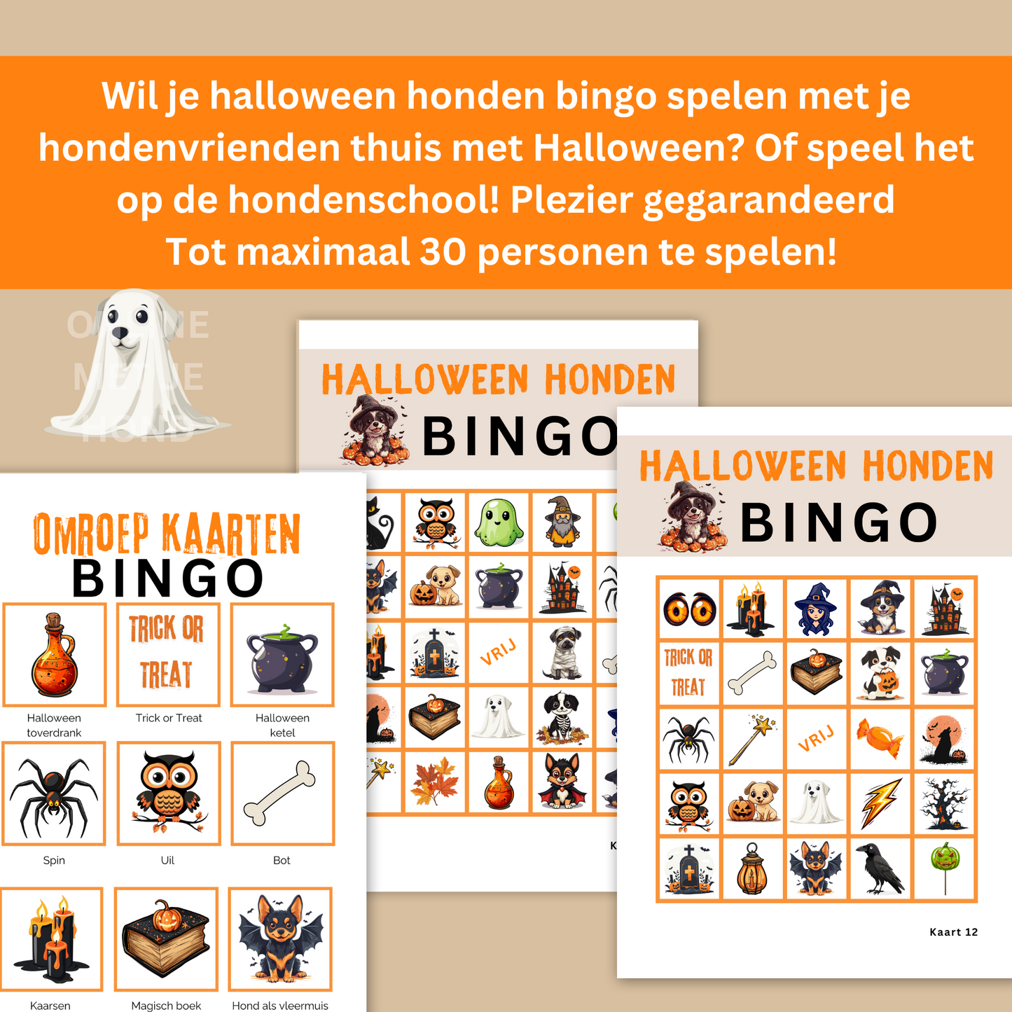 Hond Halloween spelletjes online bingo spel