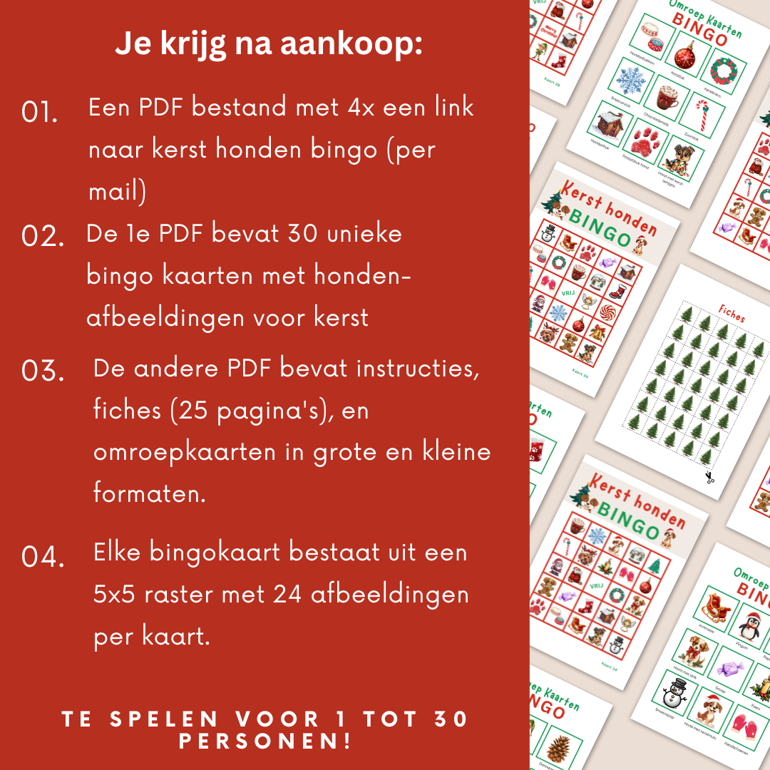 Kerst honden online bingo spel