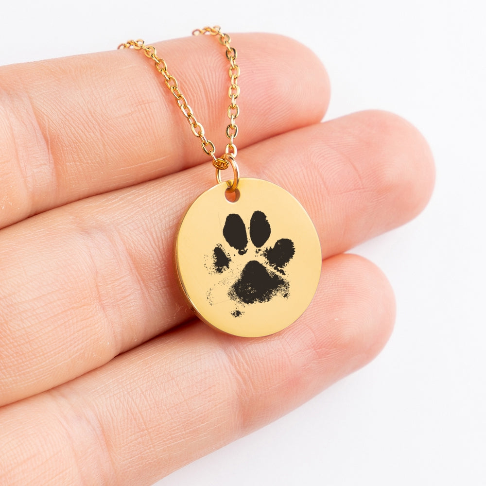 Ketting met pootafdruk van jouw hond gegraveerd