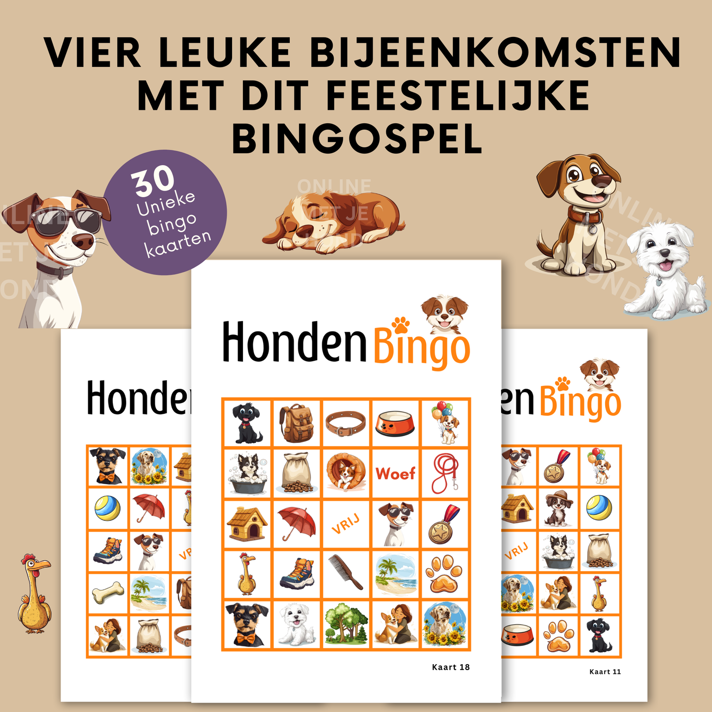 Honden spelletjes online bingo spelen in de kleur oranje