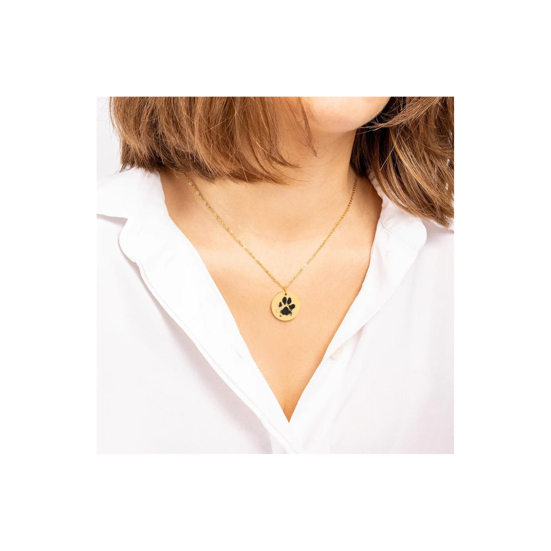Ketting met pootafdruk van jouw hond gegraveerd