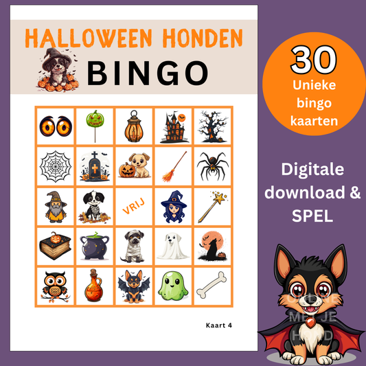 Hond Halloween spelletjes online bingo spel