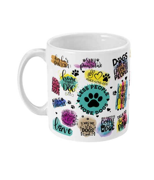 Honden mok met quote honden kleurrijke mok
