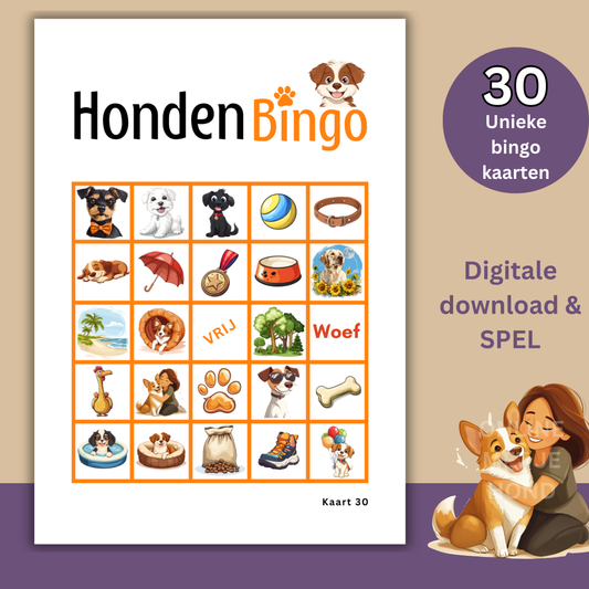 Honden spelletjes online bingo spelen in de kleur oranje