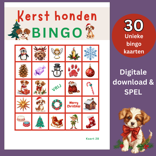 Kerst honden online bingo spel