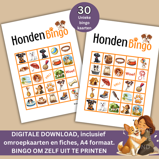 Honden spelletjes online bingo spelen in de kleur oranje