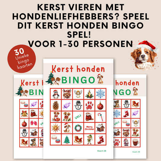 Kerst honden online bingo spel