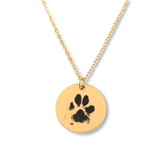 Ketting met pootafdruk van jouw hond gegraveerd